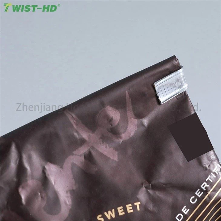 High Quality Customized Colour Adhesive Tin Tie Closure For Coffee Bags