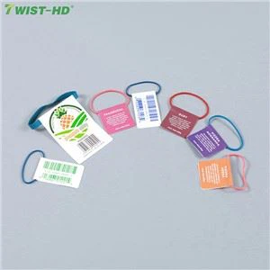 야채 라벨이 있는 고무 밴드